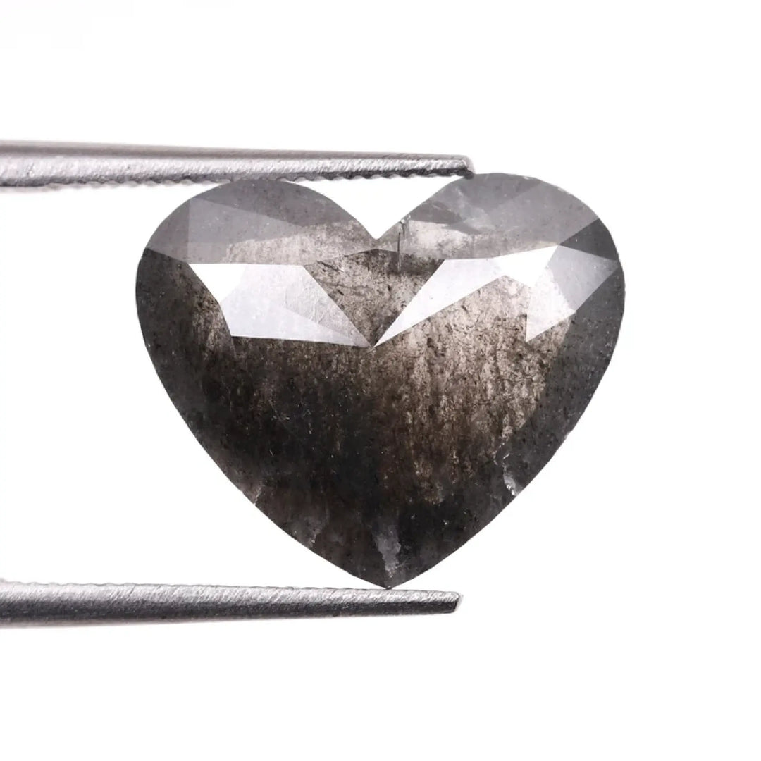 2.98 CT Salt And Pepper Heart Shape Diamond