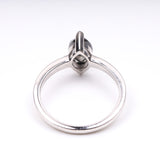 Marquise Cut Salt and Pepper Diamond Solitaire Ring