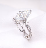 Marquise Vine-Inspired Bridal Ring Set
