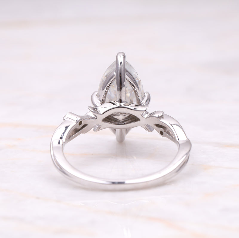 Nature-Inspired Marquise Solitaire Ring