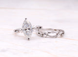 Marquise Vine-Inspired Bridal Ring Set