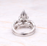 Marquise Vine-Inspired Bridal Ring Set