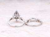Marquise Vine-Inspired Bridal Ring Set