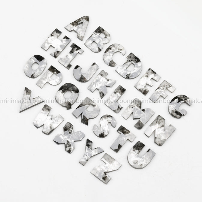 Alphabets Shaped Salt And Pepper Diamond