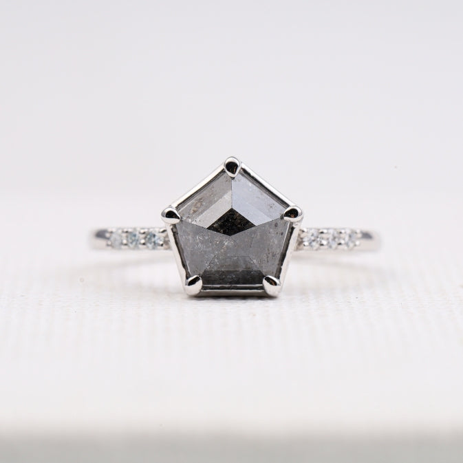 Diamond Pentagon Engagement Ring