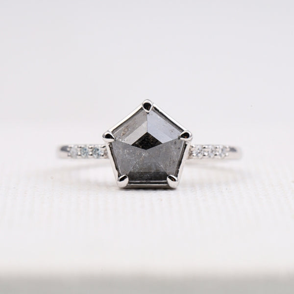 Diamond Pentagon Engagement Ring