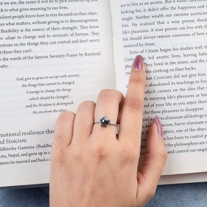 Diamond Pentagon Engagement Ring