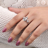 Coffin Cut Engagement Ring