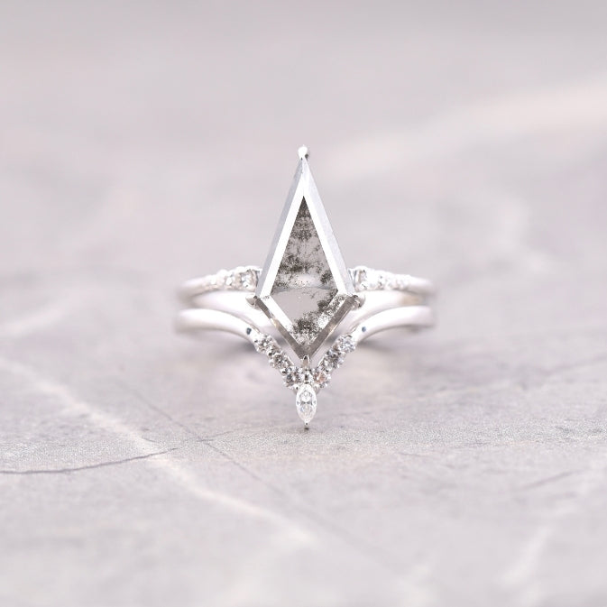 Kite Salt And Pepper Diamond Ring Set