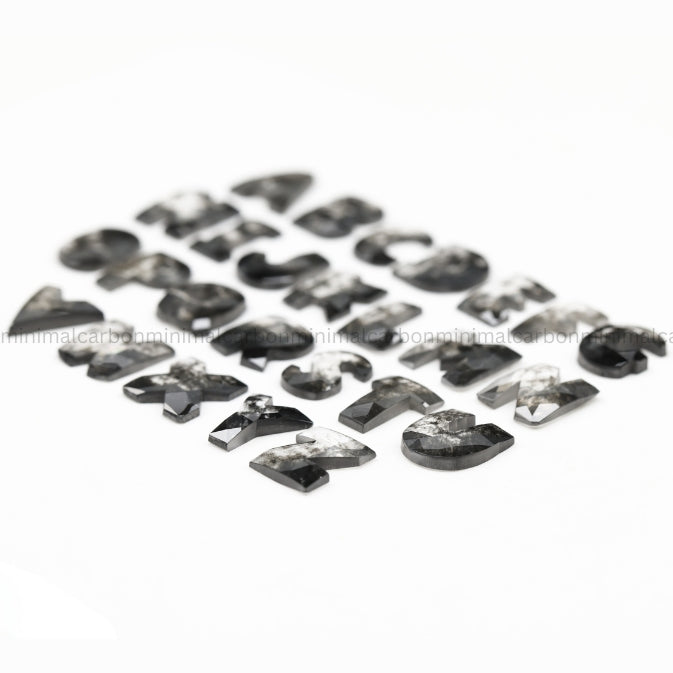 Alphabets Shaped Salt And Pepper Diamond