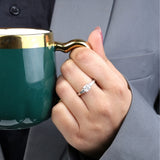 Princess Cut Lab Diamond Three Stone Ring