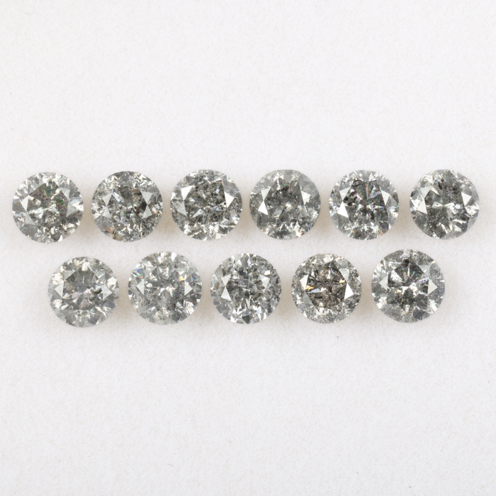 4.5 MM Salt And Pepper Round Brilliant Cut Diamond