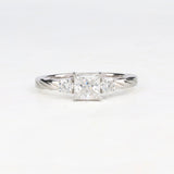 Princess Cut Lab Diamond Three Stone Ring