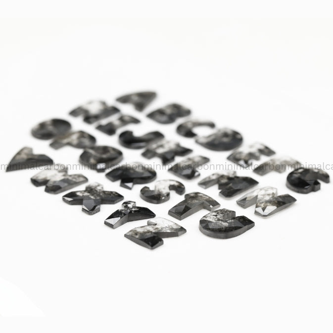 Alphabets Shaped Salt And Pepper Diamond
