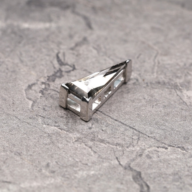 Natural Black Diamond Triangle Necklace