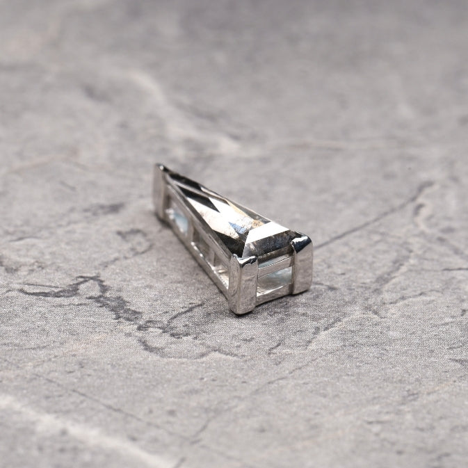 Natural Black Diamond Triangle Necklace