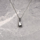 Natural Black Diamond Triangle Necklace