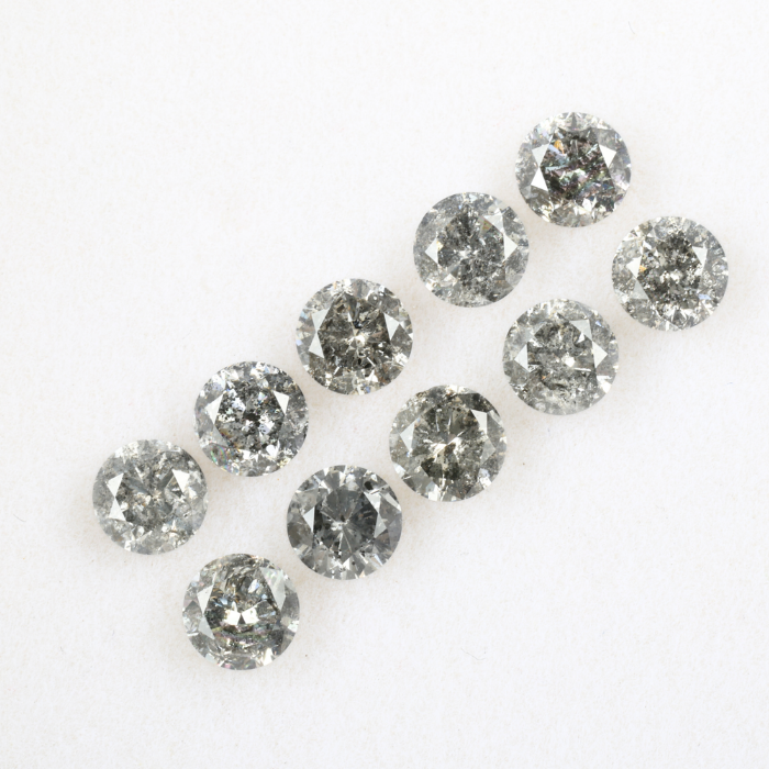 4.4 MM Salt And Pepper Round Brilliant Cut Diamond