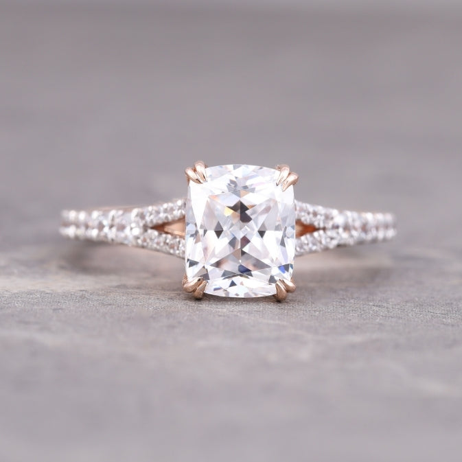 Radiant Cut Moissanite Engagement Ring