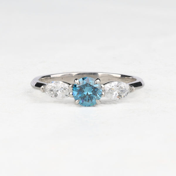 Three Stone Round Cut Diamond Ring