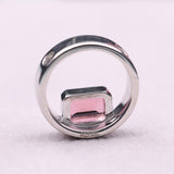 Pink Tourmaline Circle Pendant