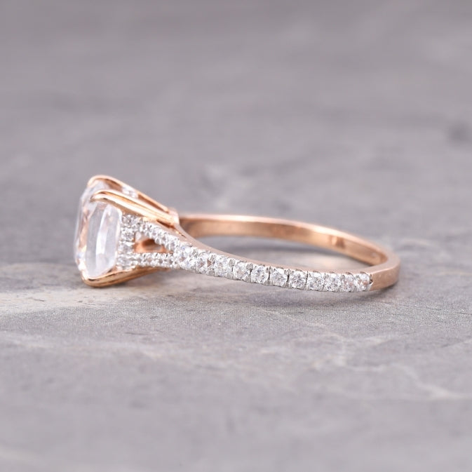 Radiant Cut Moissanite Engagement Ring