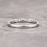 Delicate Stackable Marquise Diamond Engagement Ring