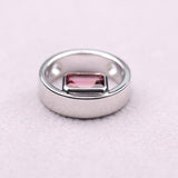 Pink Tourmaline Circle Pendant