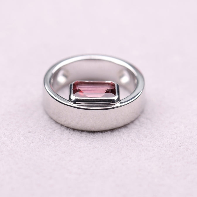 Pink Tourmaline Circle Pendant