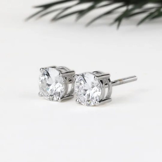 lab grown diamond stud earrings