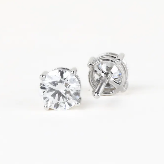 lab grown diamond stud earrings