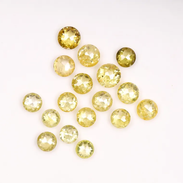 Round Rose Cut Yellow Natural Loose Diamond - Minimal Carbon
