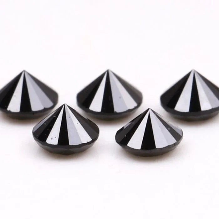 3.00 MM Round Brilliant Cut Black Natural Loose Diamond