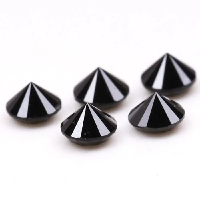 3.00 MM Round Brilliant Cut Black Natural Loose Diamond