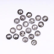 3.00 MM Round Rose Cut Salt & Pepper Melee Diamond - Minimal Carbon