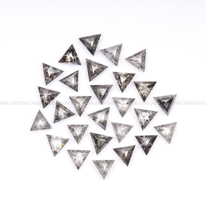 3.00 MM Triangle Cut Salt & Pepper Loose Diamond