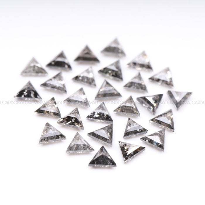 3.00 MM Triangle Cut Salt & Pepper Loose Diamond
