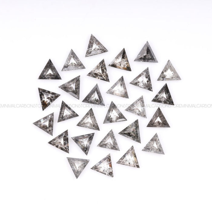 3.00 MM Triangle Cut Salt & Pepper Loose Diamond