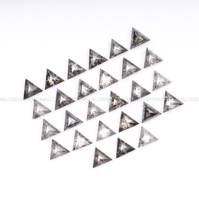 3.00 MM Triangle Cut Salt & Pepper Loose Diamond