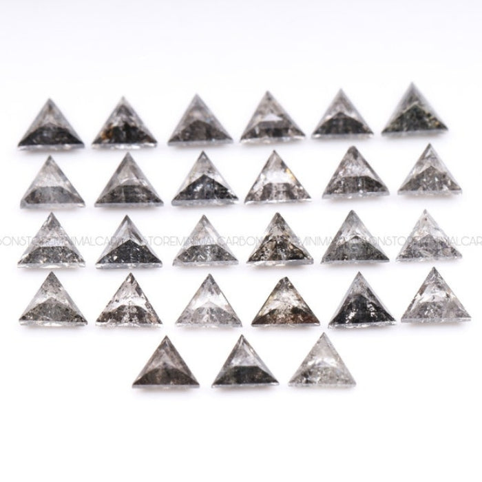 3.00 MM Triangle Cut Salt & Pepper Loose Diamond
