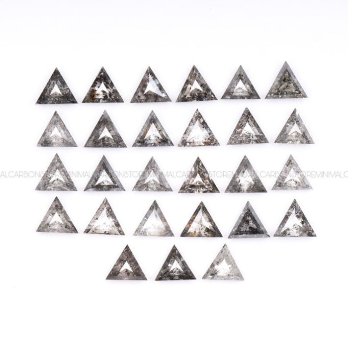 3.00 MM Triangle Cut Salt & Pepper Loose Diamond
