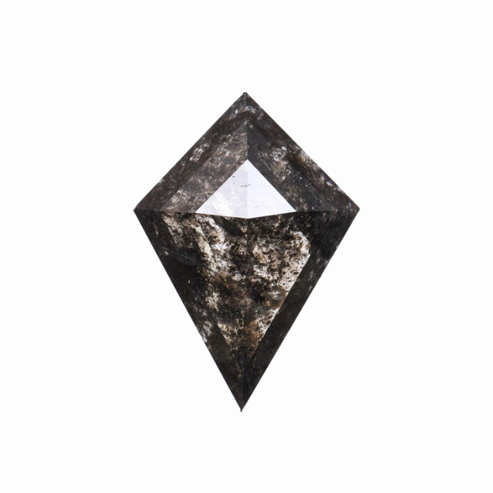 3.04 CT Natural Salt and Pepper Kite Cut Diamond - Minimal Carbon