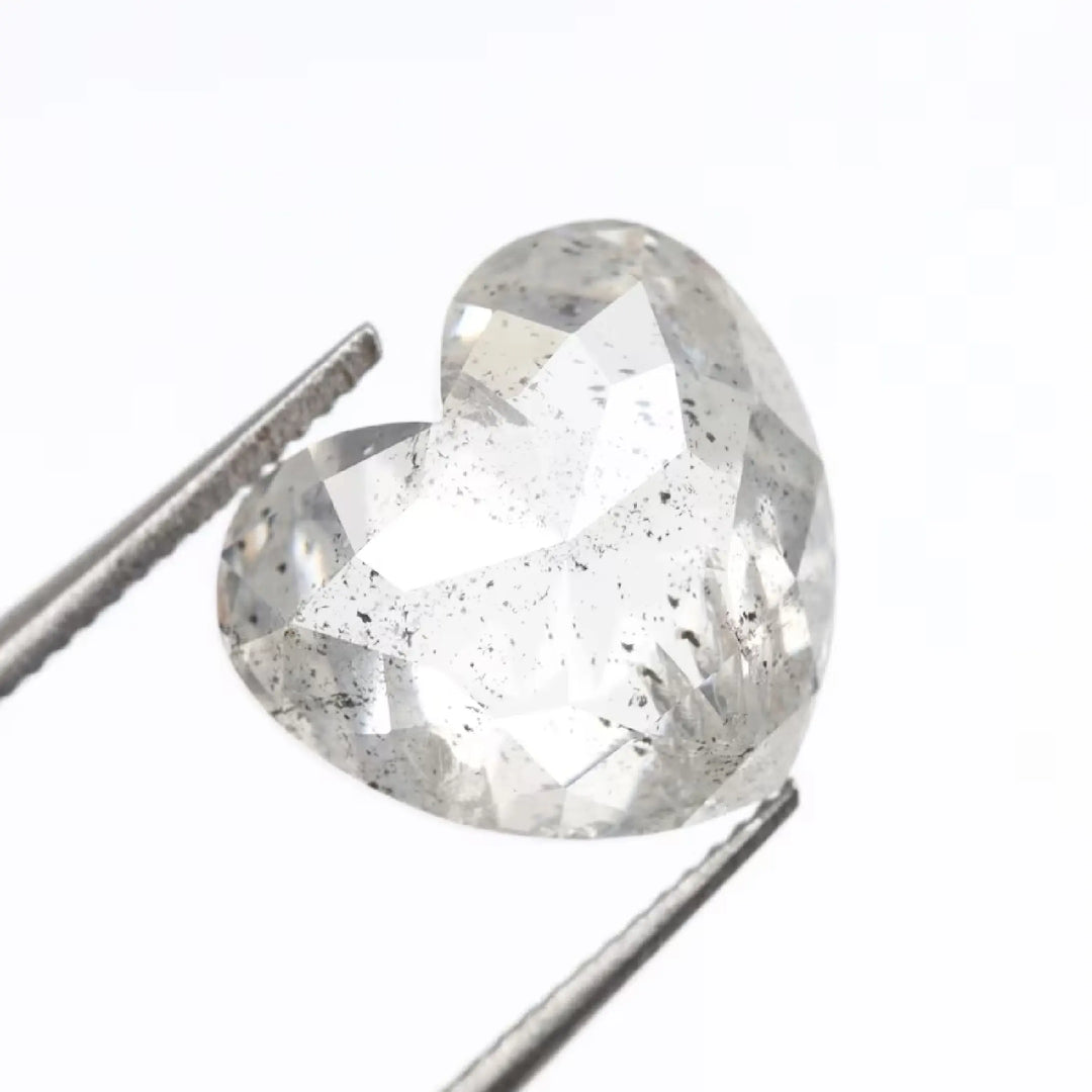 3.06 CT Salt And Pepper Heart Shape Diamond