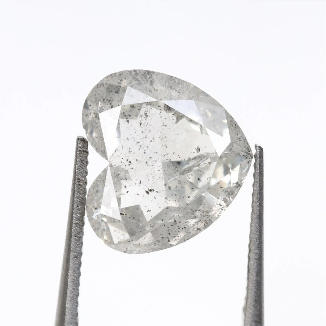 3.06 CT Salt And Pepper Heart Shape Diamond