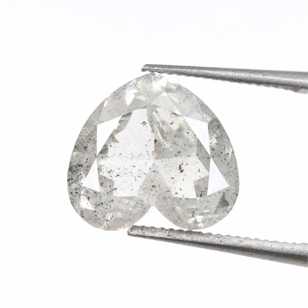 3.06 CT Salt And Pepper Heart Shape Diamond