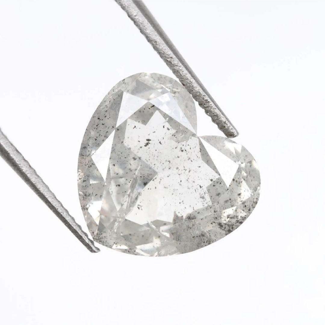 3.06 CT Salt And Pepper Heart Shape Diamond