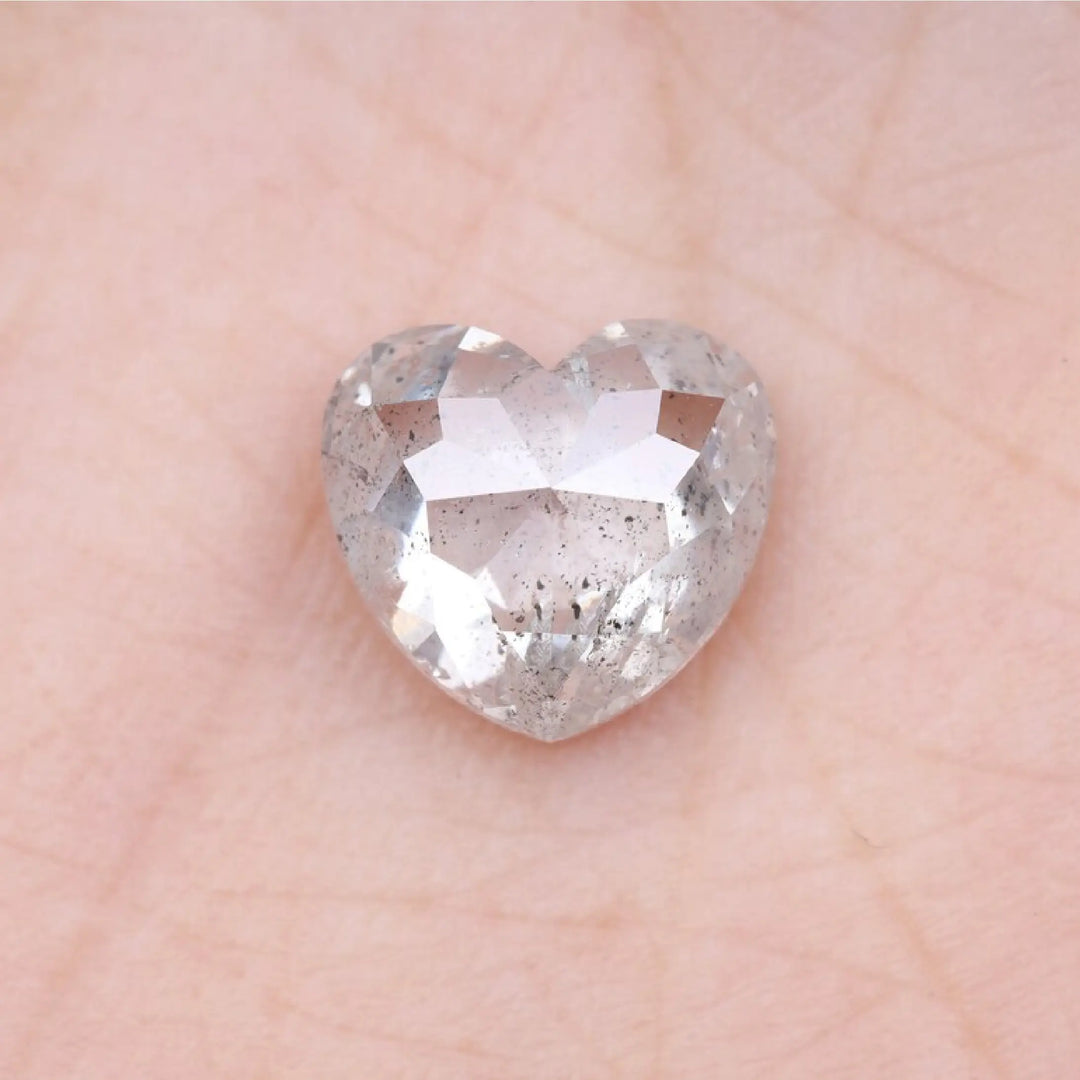 3.06 CT Salt And Pepper Heart Shape Diamond