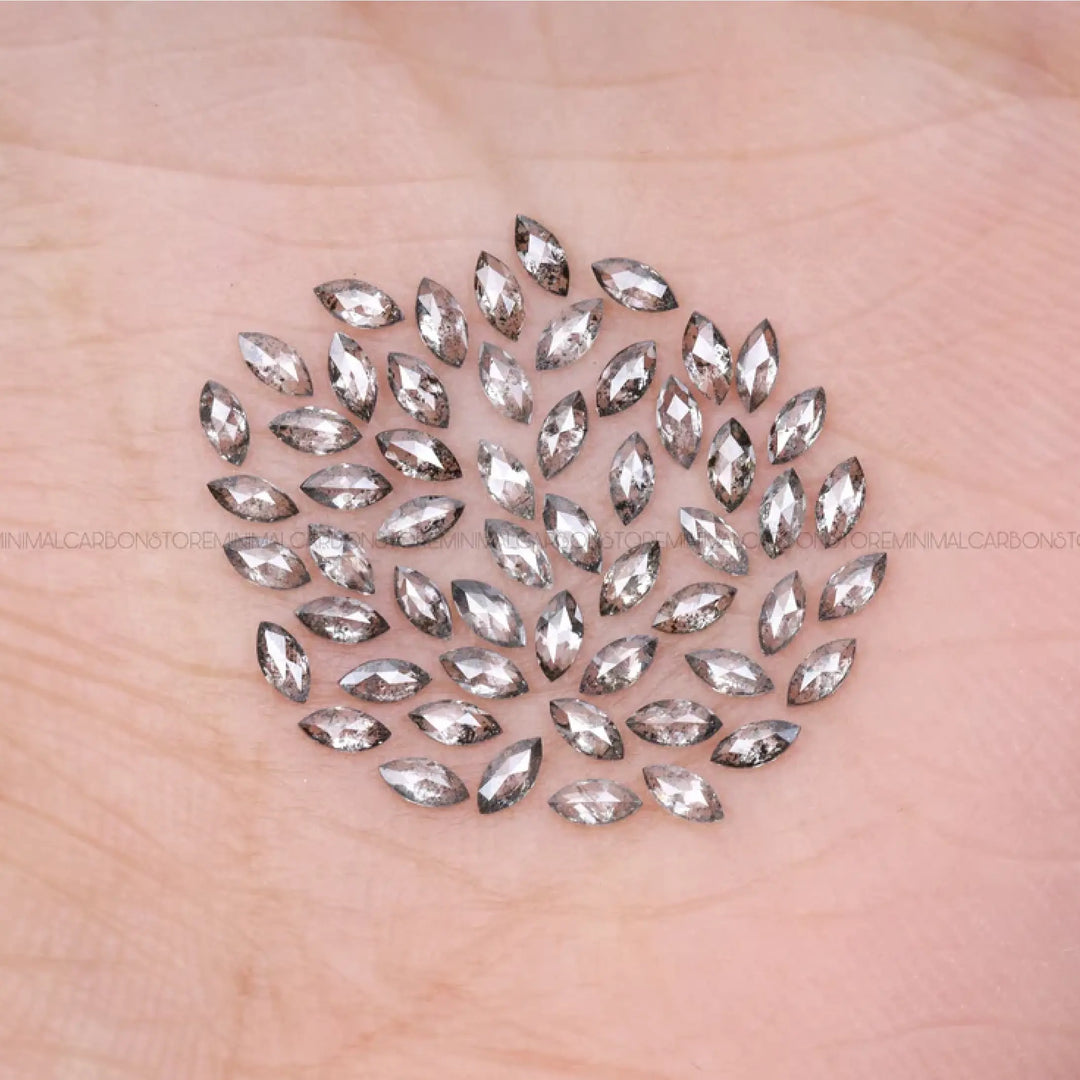 3.0 X 1.5 MM Salt and Pepper Marquise Cut Diamond