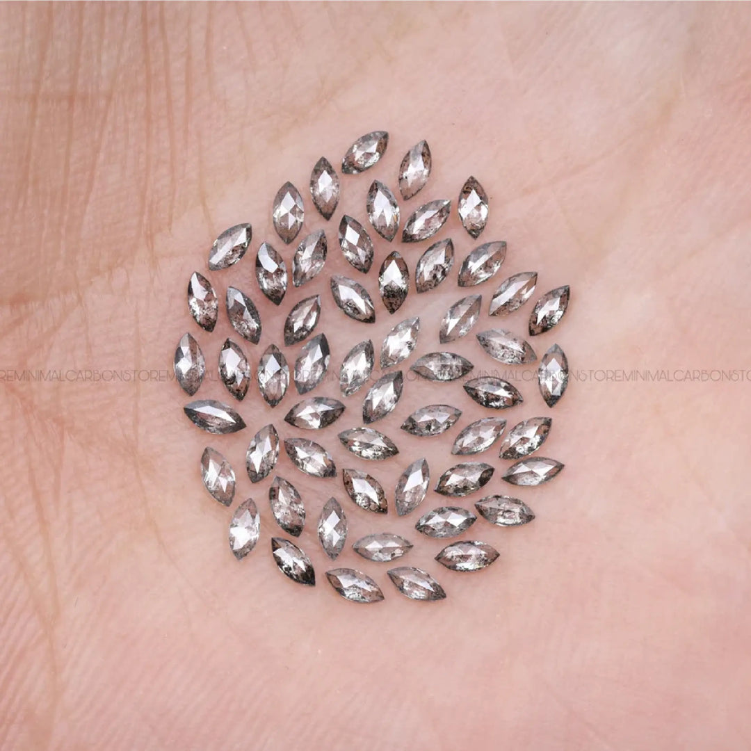 3.0 X 1.5 MM Salt and Pepper Marquise Cut Diamond