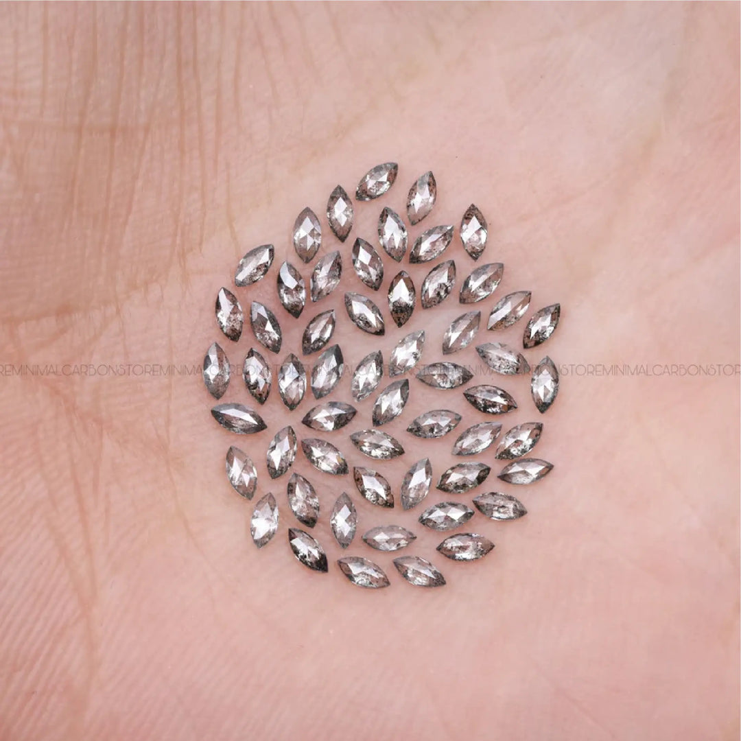 3.0 X 1.5 MM Salt and Pepper Marquise Cut Diamond